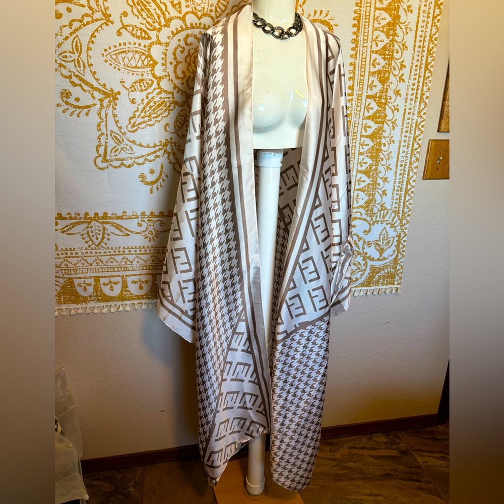 Silky Fashion Long Kimono , Duster ,  OS